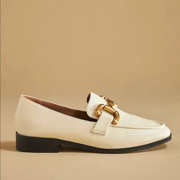 Anthropologie Shoes - Anthropologie Bibi Lou Zagreb Leather Loafers in Ivory NIB